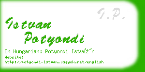 istvan potyondi business card